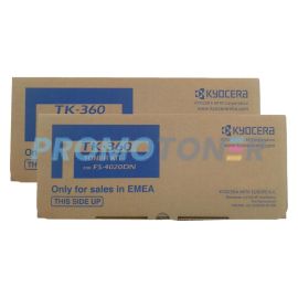 Kyocera Mita TK-360 Toner Kit Black Pack Of 2