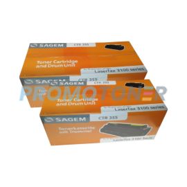 Sagem Lf 3100 Toner Ctg Drum Unit Black Pack Of 2