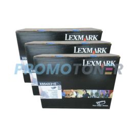Lexmark X654DE Corp Toner Black 3 Pack