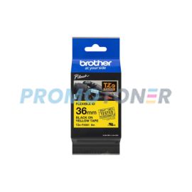 BROTHER TZE-FX661 BLACK ON YELLOW TAPE CASSETTE FOR PT-3600