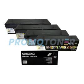 Lexmark C925de Toner CMYK Pack and Toner Waste Bottle Pack of 5