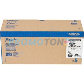 BROTHER HGE-261V5 BLACK ON WHITE P-TOUCH TAPE FOR PT-9700PC